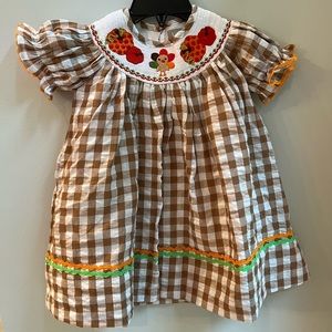 NWT - Lil Cactus Smocked Thanksgiving dress